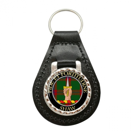 Shaw Scottish Clan Crest Leather Key Fob