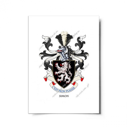 Simon (France) Coat of Arms Print