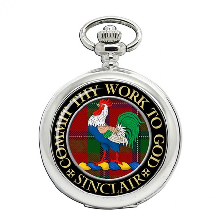 Sinclair Scottish Clan Crest Pocket Watch