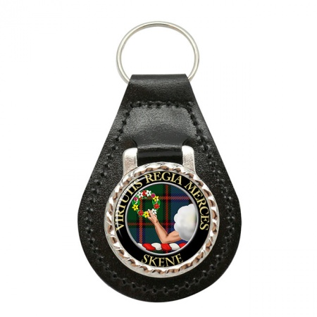 Skene Scottish Clan Crest Leather Key Fob