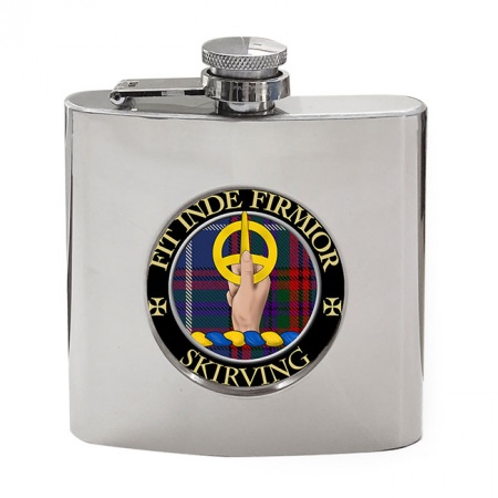 Skirving Scottish Clan Crest Hip Flask