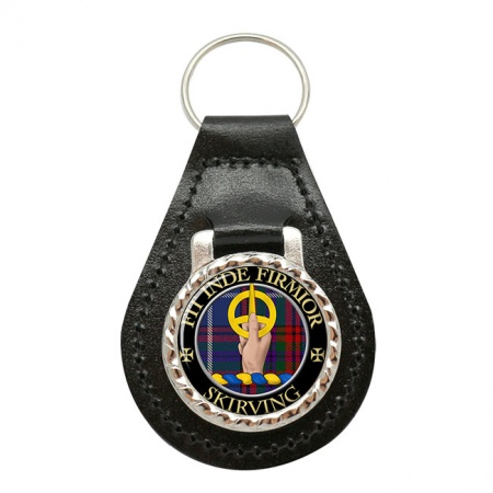 Skirving Scottish Clan Crest Leather Key Fob