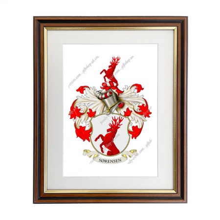 Sørensen (Denmark) Coat of Arms Framed Print