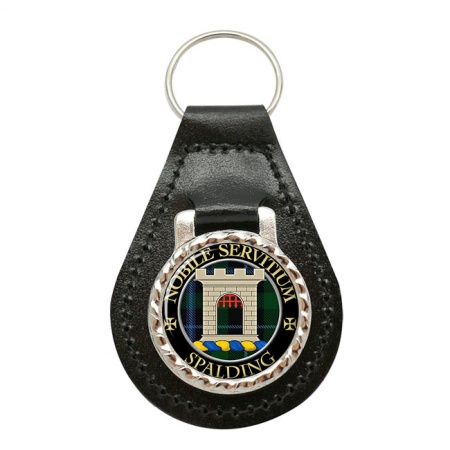 Spalding Scottish Clan Crest Leather Key Fob