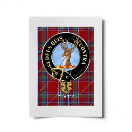 Spens Scottish Clan Crest Ready to Frame Print