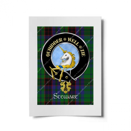 Stewart Scottish Clan Crest Ready to Frame Print