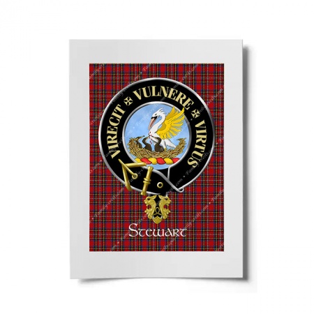 Stewart of Appin Scottish Clan Crest Ready to Frame Print