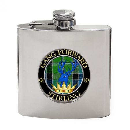 Stirling Scottish Clan Crest Hip Flask