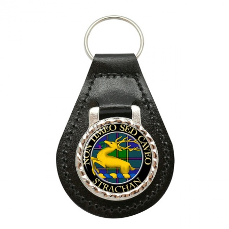 Strachan Scottish Clan Crest Leather Key Fob