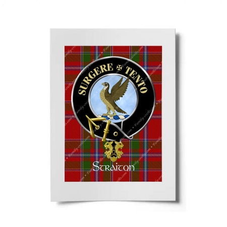 Straiton Scottish Clan Crest Ready to Frame Print
