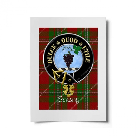 Strang Scottish Clan Crest Ready to Frame Print