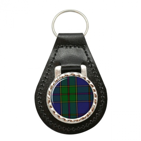 Strang Scottish Tartan Leather Key Fob