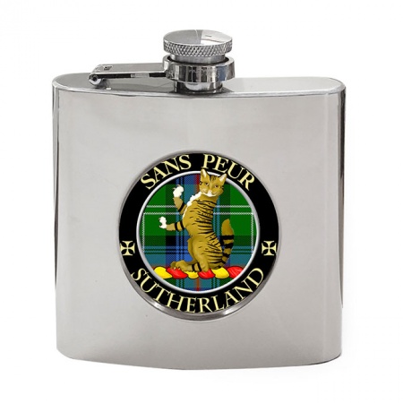 Sutherland Scottish Clan Crest Hip Flask