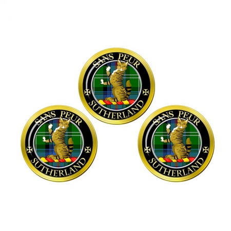 Sutherland Scottish Clan Crest Golf Ball Markers