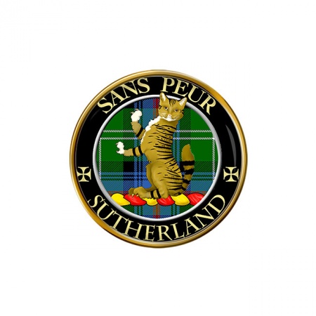 Sutherland Scottish Clan Crest Pin Badge