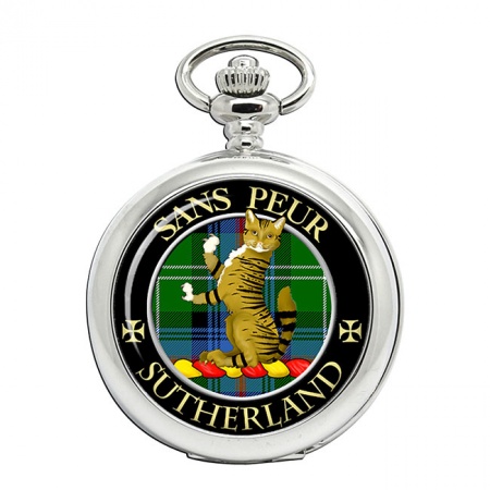 Sutherland Scottish Clan Crest Pocket Watch