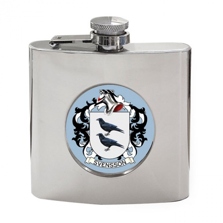 Svensson (Sweden) Coat of Arms Hip Flask