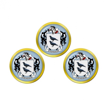 Svensson (Sweden) Coat of Arms Golf Ball Markers
