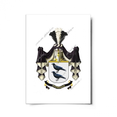 Svensson (Sweden) Coat of Arms Print