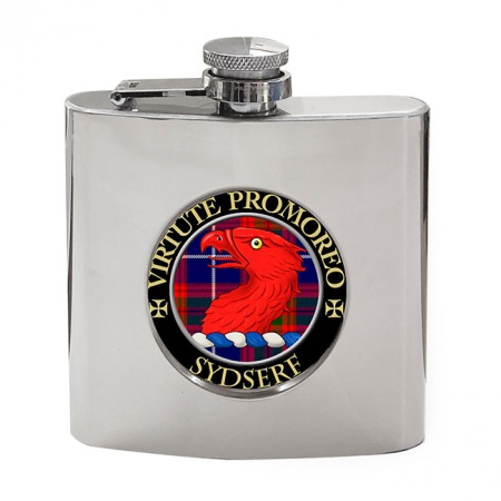 Sydserf Scottish Clan Crest Hip Flask