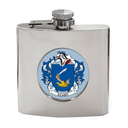 Szabó (Hungary) Coat of Arms Hip Flask