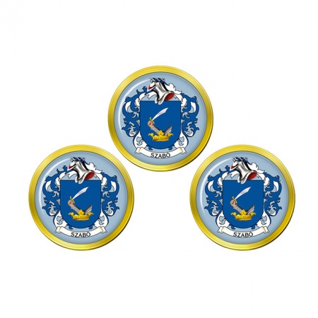 Szabó (Hungary) Coat of Arms Golf Ball Markers