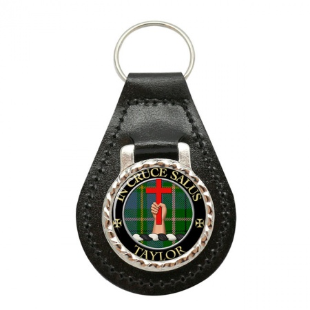 Taylor Scottish Clan Crest Leather Key Fob