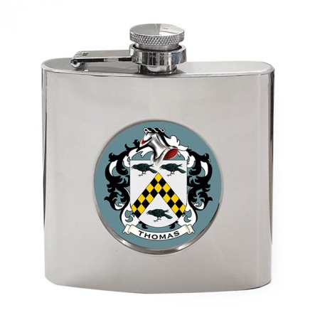 Thomas (Wales) Coat of Arms Hip Flask