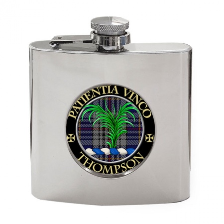 Thompson Scottish Clan Crest Hip Flask