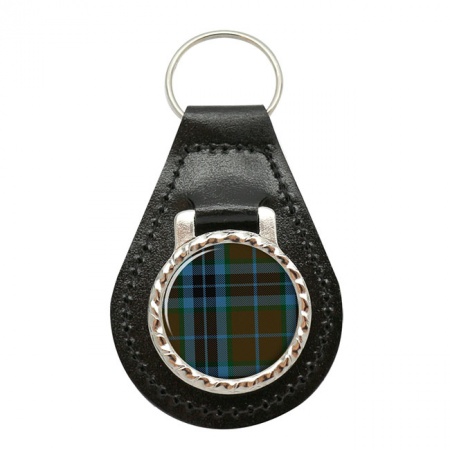 Thompson Scottish Tartan Leather Key Fob