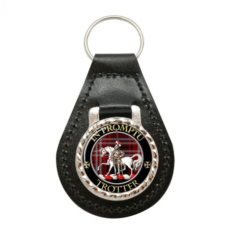 Trotter Scottish Clan Crest Leather Key Fob