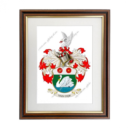 van Dijk (Netherlands) Coat of Arms Framed Print