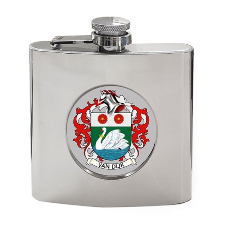 van Dijk (Netherlands) Coat of Arms Hip Flask