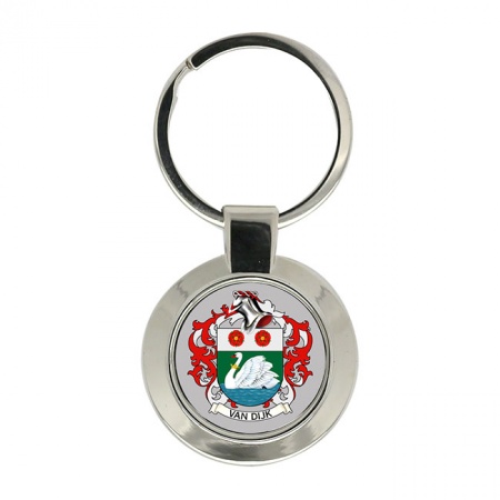 van Dijk (Netherlands) Coat of Arms Key Ring