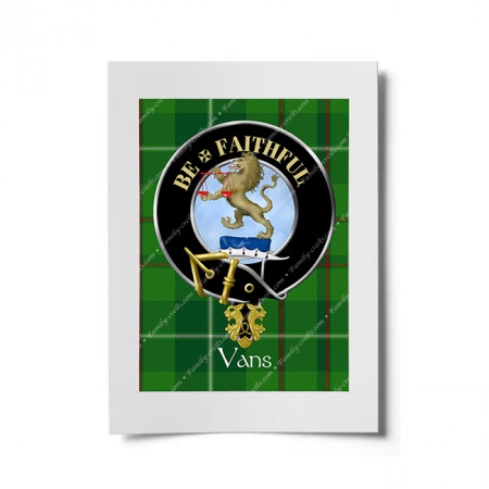 Vans Scottish Clan Crest Ready to Frame Print