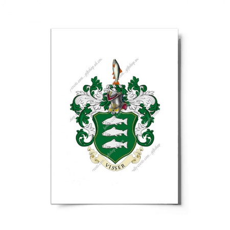 Visser (Netherlands) Coat of Arms Print