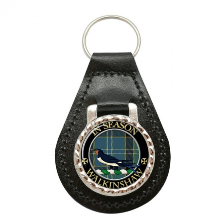 Walkinshaw Scottish Clan Crest Leather Key Fob