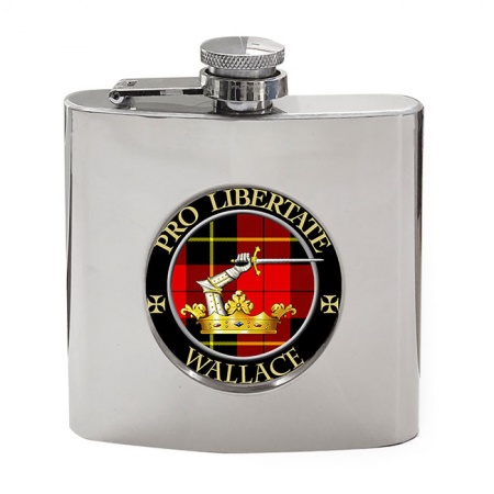 Wallace Scottish Clan Crest Hip Flask