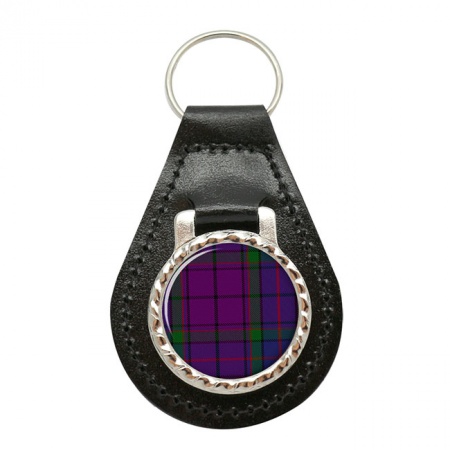 Wardlaw Scottish Tartan Leather Key Fob