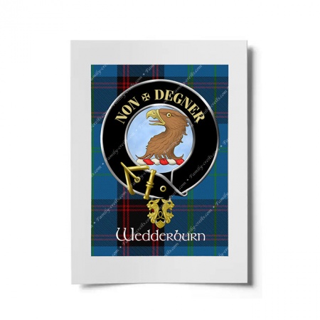 Wedderburn Scottish Clan Crest Ready to Frame Print