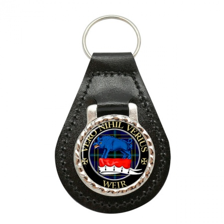 Weir Scottish Clan Crest Leather Key Fob