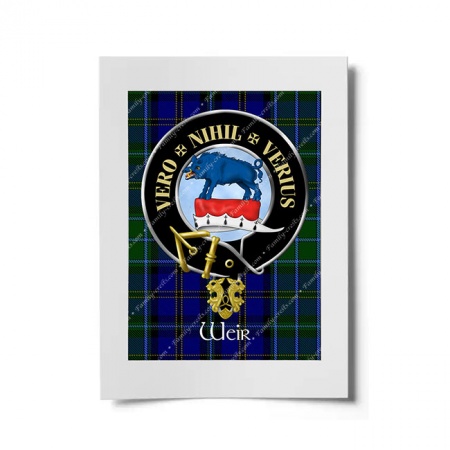 Weir Scottish Clan Crest Ready to Frame Print