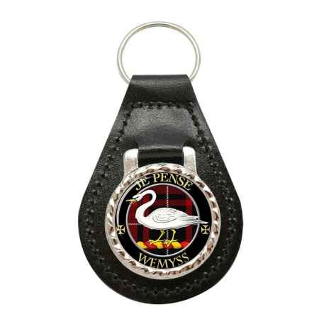 Wemyss Scottish Clan Crest Leather Key Fob