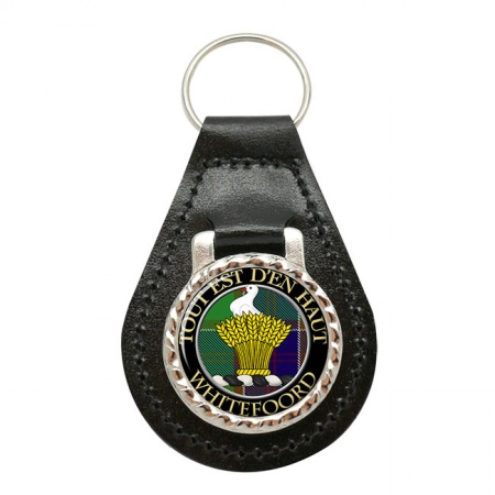 Whitefoord Scottish Clan Crest Leather Key Fob