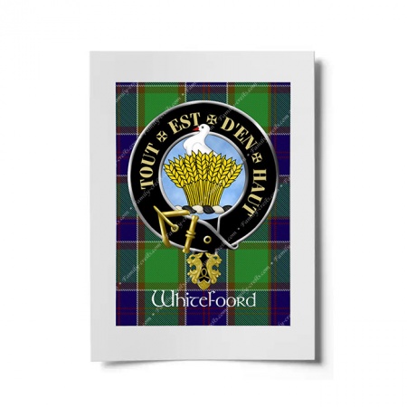 Whitefoord Scottish Clan Crest Ready to Frame Print