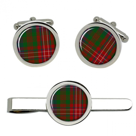 Wilson Scottish Tartan Cufflinks and Tie Clip Set