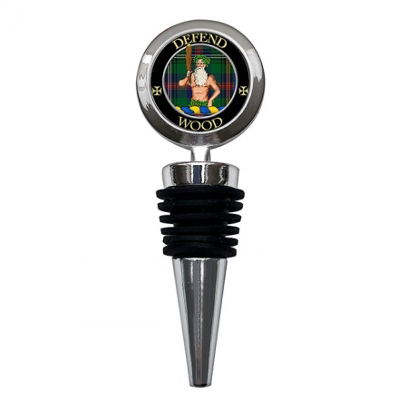 Wood Scottish Clan Crest Bottle Stopper