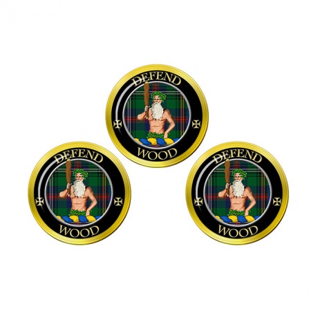 Wood Scottish Clan Crest Golf Ball Markers