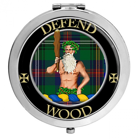 Wood Scottish Clan Crest Compact Mirror