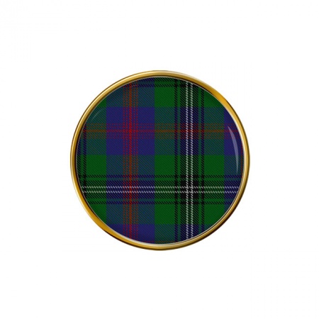 Wood Scottish Tartan Pin Badge